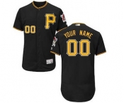 Men's Pittsburgh Pirates Customized Alternate Black Flex Base Custom Baseball Baseball Jersey