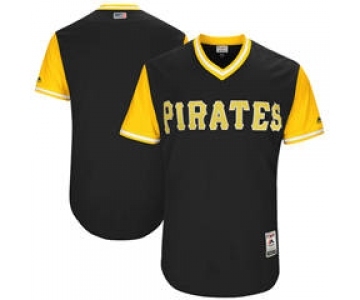 Men's Pittsburgh Pirates Customized Black 2017 Little League World Series Players Weekend Jersey