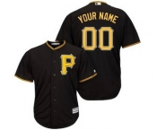 Men's Pittsburgh Pirates Customized Black Cool Base Custom Baseball Baseball Jersey