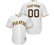 Men's Pittsburgh Pirates Customized White Cool Base Custom Baseball Baseball Jersey