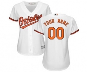 Women's Baltimore Orioles Customized White Home Cool Base Custom Jersey