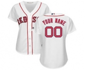 Women's Boston Red Sox Customized White Home Cool Base Custom Jersey