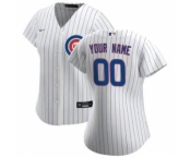 Women's Chicago Cubs 2020 Home Replica Custom Jersey - White Royal