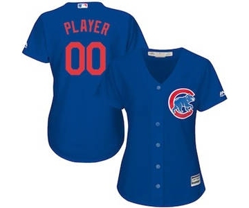 Women's Chicago Cubs Customized Royal Alternate Cool Base Custom Jersey