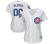 Women's Chicago Cubs Customized White 2016 World Series Champions Custom Home Cool Base Jersey