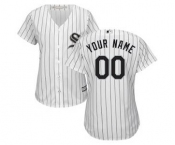 Women's Chicago White Sox Customized White Black Home Cool Base Custom Jersey