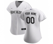 Women's Colorado Rockies 2020 Home Replica Custom Jersey - White Purple