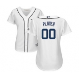 Women's Detroit Tigers Customized White 2018 Home Cool Base Custom Jersey