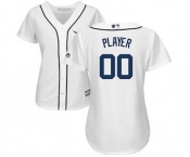 Women's Detroit Tigers Customized White 2018 Home Cool Base Custom Jersey