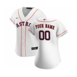 Women's Houston Astros 2020 Home Replica Custom Jersey - White