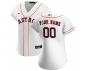 Women's Houston Astros 2020 Home Replica Custom Jersey - White