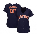 Women's Houston Astros Customized Navy Cool Base Alternate Jersey