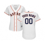 Women's Houston Astros Customized White Home Cool Base Custom Jersey