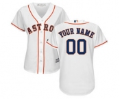 Women's Houston Astros Customized White Home Cool Base Custom Jersey