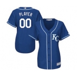 Women's Kansas City Royals Customized Royal Cool Base Alternate Jersey