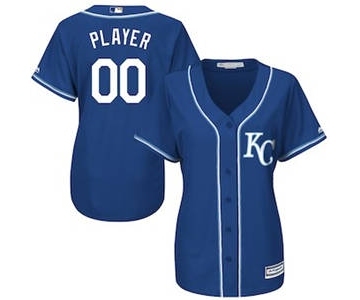 Women's Kansas City Royals Customized Royal Cool Base Alternate Jersey