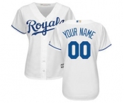 Women's Kansas City Royals Customized White Home Cool Base Custom Jersey