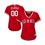 Women's Los Angeles Angels Customized Scarlet Cool Base Alternate Jersey