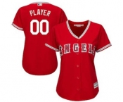 Women's Los Angeles Angels Customized Scarlet Cool Base Alternate Jersey