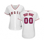 Women's Los Angeles Angels Customized White Home Cool Base Custom Jersey