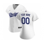 Women's Los Angeles Dodgers 2020 Home Replica Custom Jersey - White