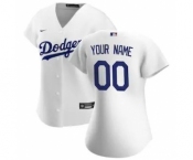 Women's Los Angeles Dodgers 2020 Home Replica Custom Jersey - White