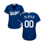 Women's Los Angeles Dodgers Customized Royal Alternate Cool Base Custom Jersey