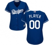 Women's Los Angeles Dodgers Customized Royal Alternate Cool Base Custom Jersey