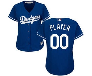 Women's Los Angeles Dodgers Customized Royal Alternate Cool Base Custom Jersey