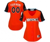 Women's National League Customized Orange 2017 Baseball All-Star Game Personalized Home Run Derby Jersey