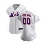 Women's New York Mets 2020 Home Replica Custom Jersey - White Royal