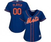 Women's New York Mets Customized Royal Alternate Cool Base Custom Jersey