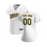 Women's Oakland Athletics 2020 Home Replica Custom Jersey - White