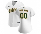 Women's Oakland Athletics 2020 Home Replica Custom Jersey - White