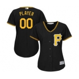 Women's Pittsburgh Pirates Customized Black Alternate Cool Base Custom Jersey