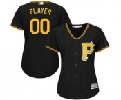 Women's Pittsburgh Pirates Customized Black Alternate Cool Base Custom Jersey