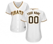 Women's Pittsburgh Pirates Customized White Home Cool Base Custom Jersey