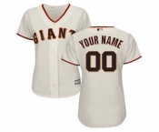 Women's San Francisco Giants Customized Cream Home Cool Base Custom Jersey