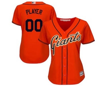 Women's San Francisco Giants Customized Orange Cool Base Alternate Jersey