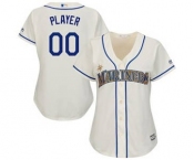 Women's Seattle Mariners Customized Cream Home Cool Base Jersey