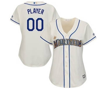 Women's Seattle Mariners Customized Cream Home Cool Base Jersey