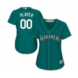 Women's Seattle Mariners Customized Green Cool Base Alternate Jersey