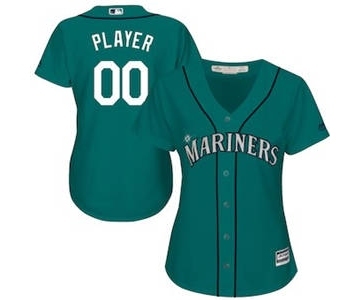 Women's Seattle Mariners Customized Green Cool Base Alternate Jersey