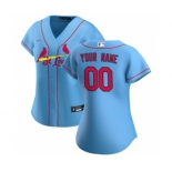 Women's St. Louis Cardinals 2020 Alternate Replica Custom Jersey - Light Blue