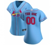 Women's St. Louis Cardinals 2020 Alternate Replica Custom Jersey - Light Blue