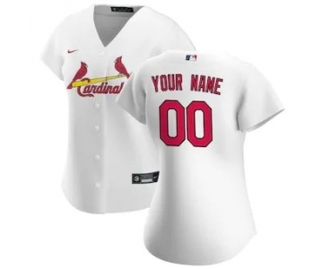 Women's St. Louis Cardinals 2020 Home Replica Custom Jersey - White