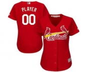 Women's St. Louis Cardinals Customized Scarlet Cool Base Alternate Jersey