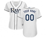 Women's Tampa Bay Rays Customized White Home Cool Base Custom Jersey