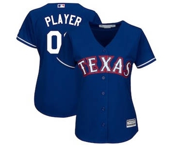 Women's Texas Rangers Customized Royal Alternate Cool Base Custom Jersey