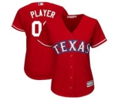 Women's Texas Rangers Customized Scarlet Alternate Cool Base Custom Jersey